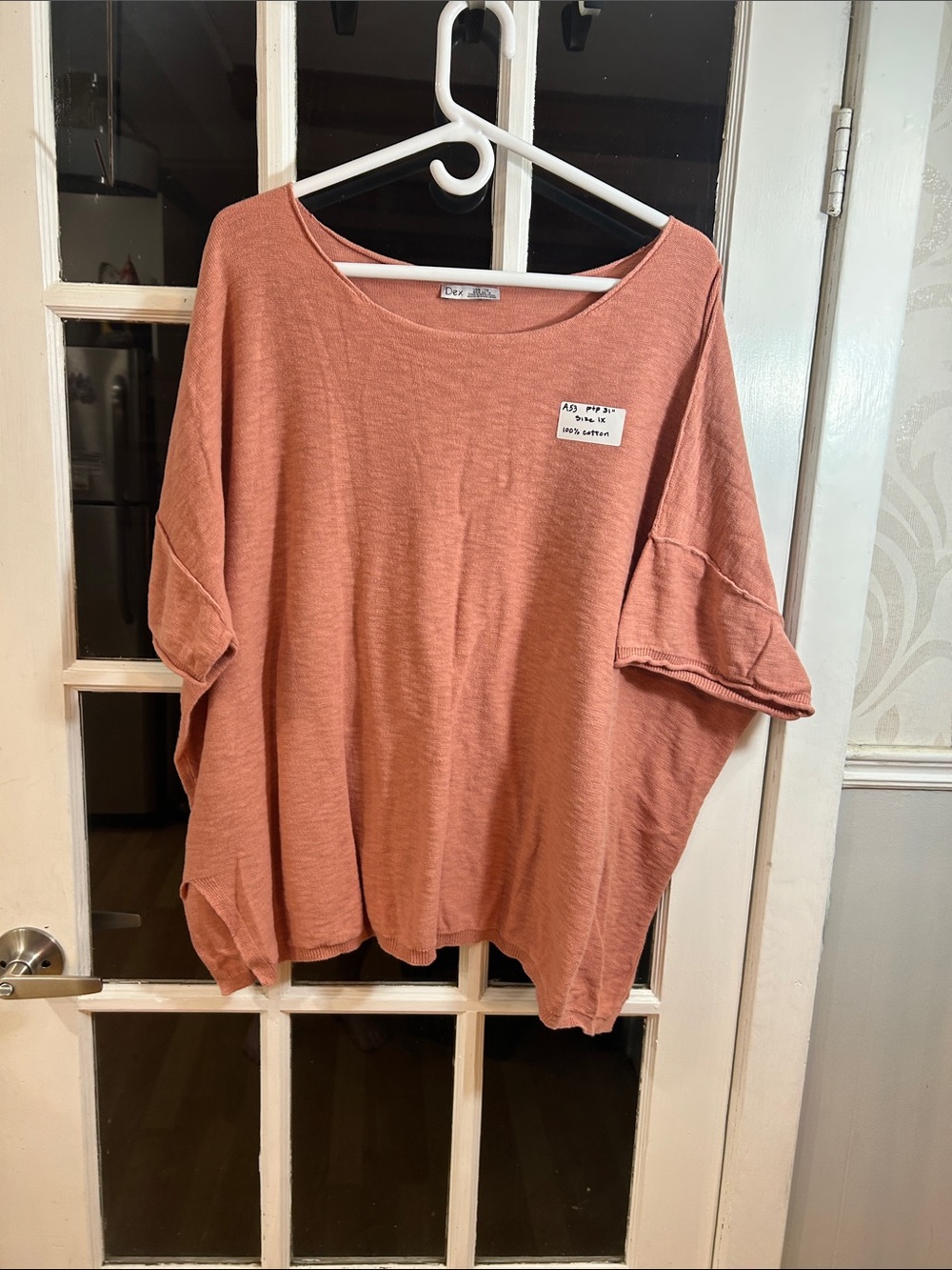 A53.       Boxy Short-Sleeve Top - Dusty Rose